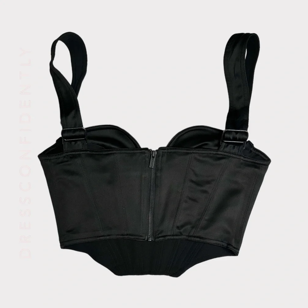 House of CB Black Structured Bustier Top - Picture 7 of 9